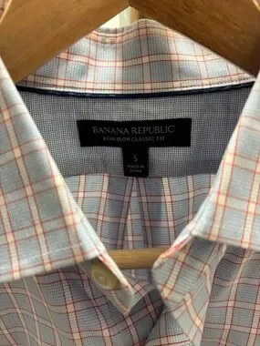 Banana Republic | Shirts | Banana Republic Blue And Red Checked Dress ...